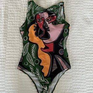 Contemporary one piece swimsuit